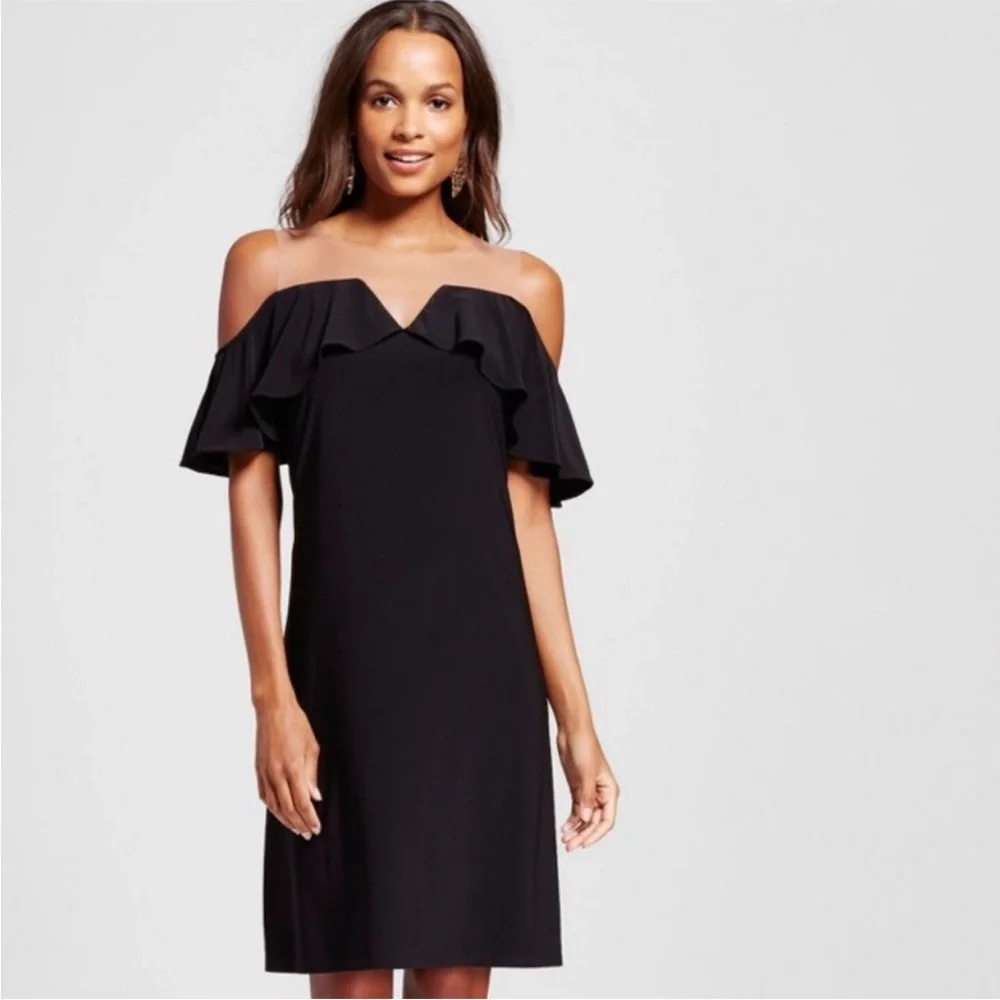 MSK | Dresses | Nwts Msk Little Black Illusion Off The Shoulder Dress |  Poshmark